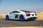 Audi R8 V10 on Blue Vossen Wheels (HC-1) 2017 года
